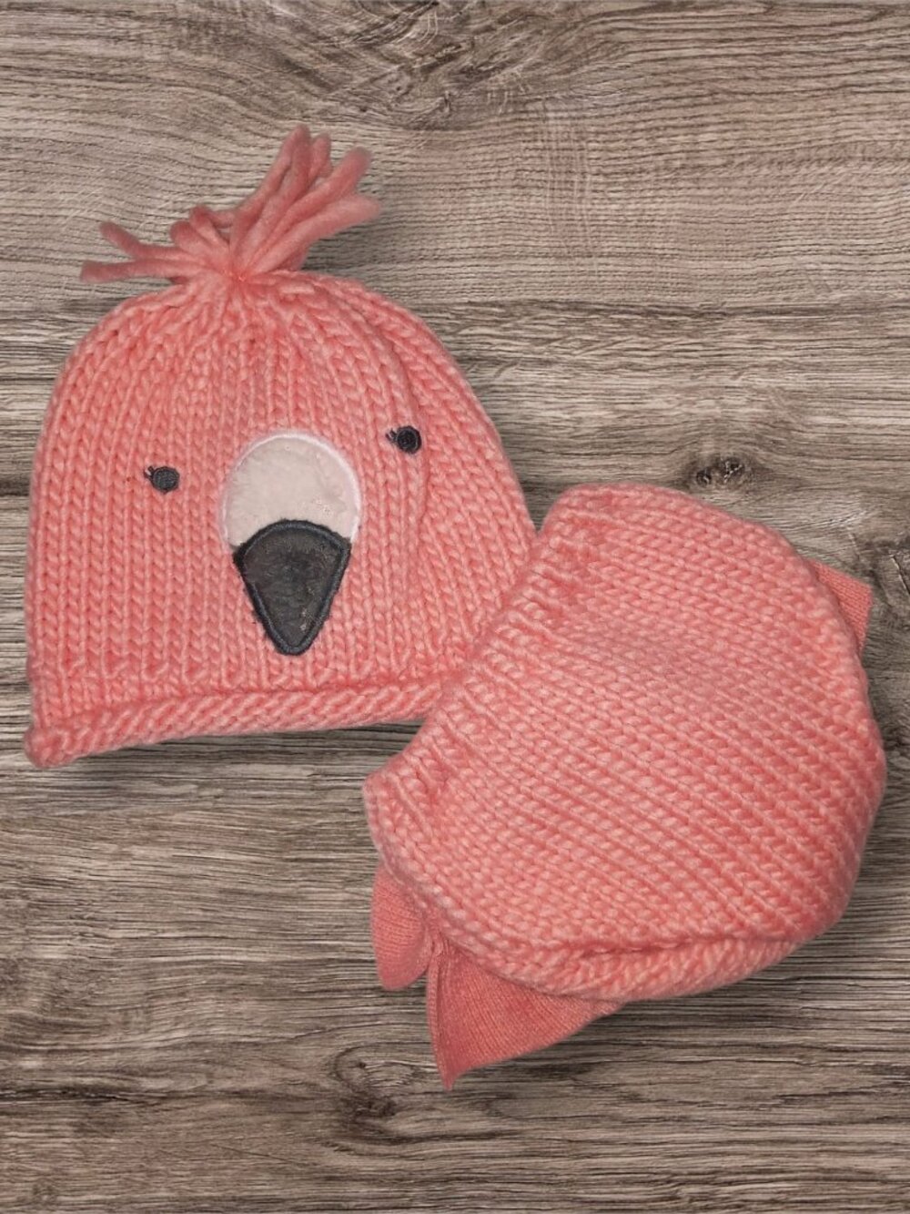Target OS Flamingo Hat & Diaper Cover Set Baby Photo Prop Pink